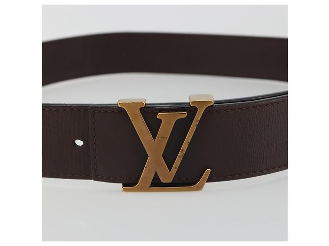 LOUIS VUITTON Utah Ceinture LV Initials Belt "80/32" M6902U Auth BA14918 Marrone - vista 5