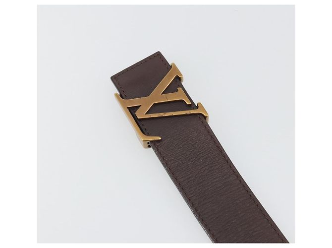 LOUIS VUITTON Utah Ceinture LV Initials Belt "80/32" M6902U Auth BA14918 Marrone - vista 6