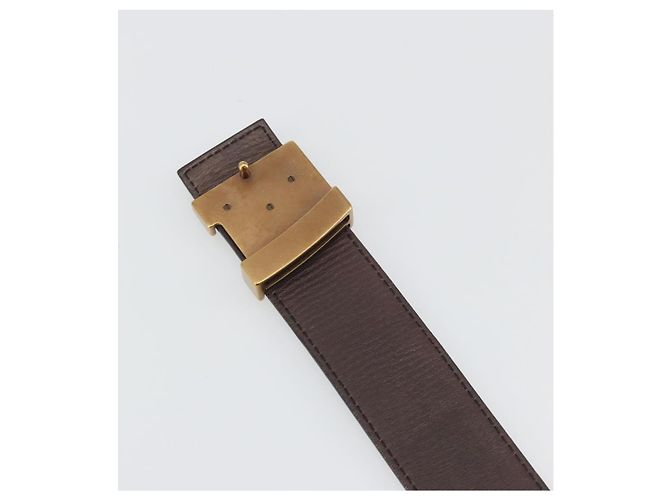 LOUIS VUITTON Utah Ceinture LV Initials Belt "80/32" M6902U Auth BA14918 Marrone - vista 7