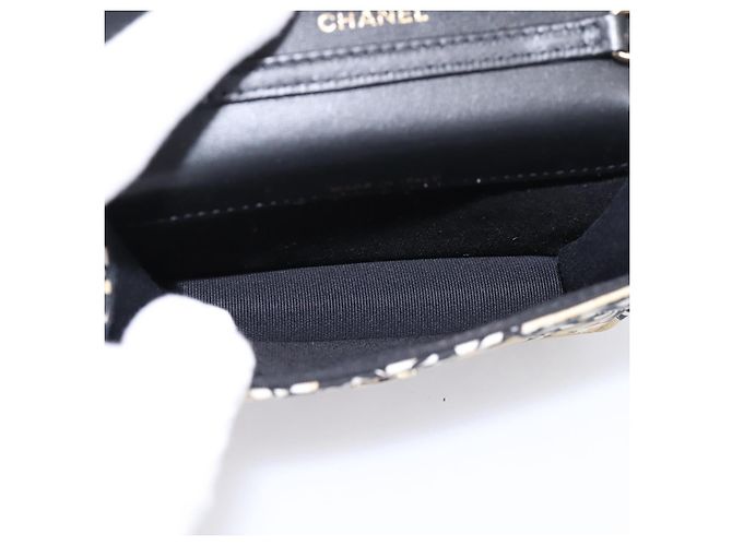 Borsa a tracolla CHANEL Checker Flag Chain Canvas Beige Gold CC Auth 197010SAM D'oro - vista 10