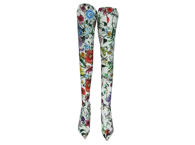 GUCCI x BALENCIAGA The Hacker Project Florale Long Heels aus Canvas Auth am12373SAM Mehrfarben - Ansicht 2