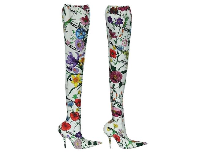 GUCCI x BALENCIAGA The Hacker Project Florale Long Heels aus Canvas Auth am12373SAM Mehrfarben - Ansicht 5
