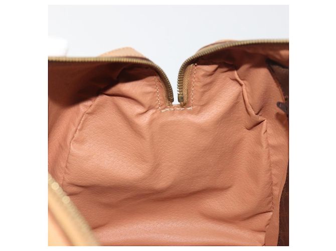 Céline Borsa Boston CELINE Macadam Canvas PVC Leather Brown Gold Auth 198748 Marrone D'oro - vista 21
