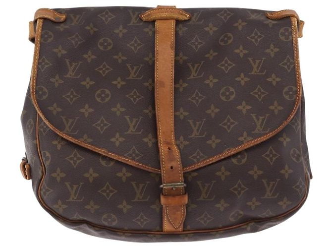 Borsa a tracolla LOUIS VUITTON Monogram Saumur 35 M42254 LV Auth ka5756 Monogramma - vista 13