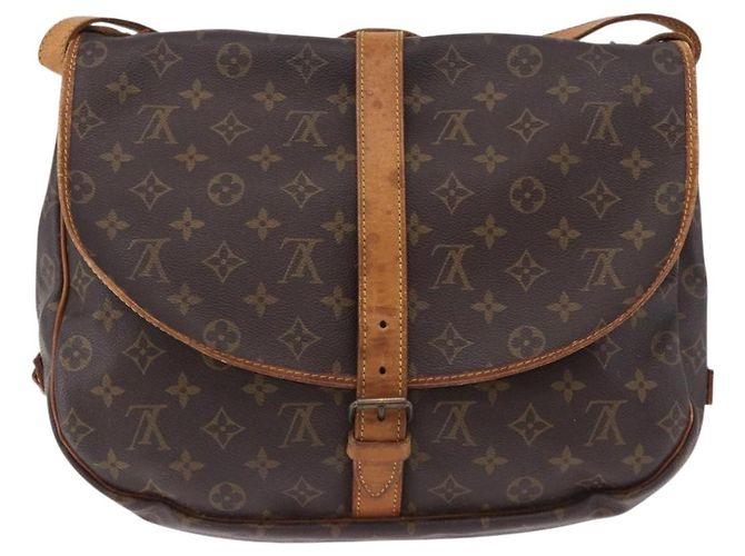 Borsa a tracolla LOUIS VUITTON Monogram Saumur 35 M42254 LV Auth ka5756 Monogramma - vista 2