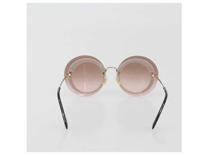 Gafas de sol Miu Miu Metal Pink Gold Auth 196725M Rosa Dorado - vista 2