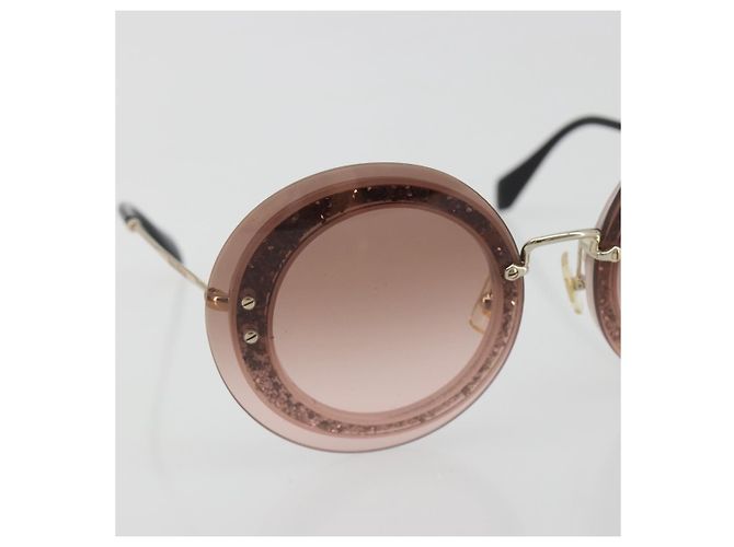 Gafas de sol Miu Miu Metal Pink Gold Auth 196725M Rosa Dorado - vista 5