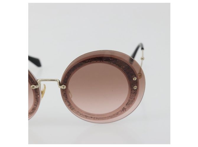 Gafas de sol Miu Miu Metal Pink Gold Auth 196725M Rosa Dorado - vista 6