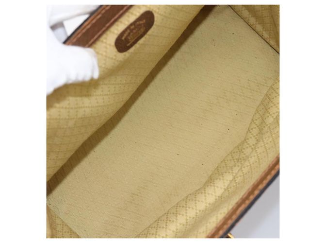 Borsa a mano GUCCI in camoscio marrone tono oro Auth ep15706 - vista 11