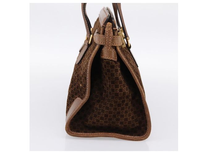 Borsa a mano GUCCI in camoscio marrone tono oro Auth ep15706 - vista 3