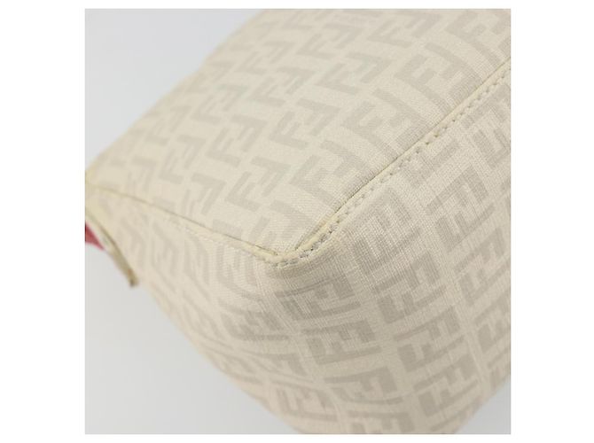 Borsa a tracolla FENDI Zucchino Canvas PVC White Silver Auth mr2831 Argento Bianco - vista 17