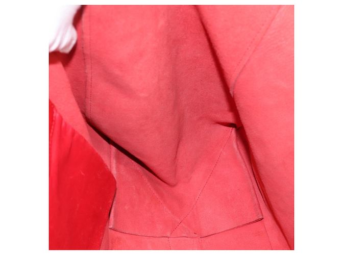 Céline Borsa Tote Horizontal Cabas CELINE in pelle rossa e oro Auth 198719 Rosso D'oro - vista 19