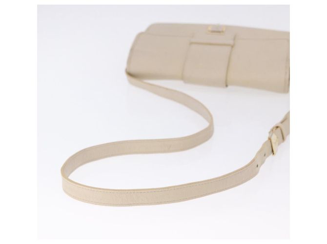 Borsa a tracolla SAINT LAURENT in pelle White Gold Auth BA15275 Bianco D'oro - vista 10
