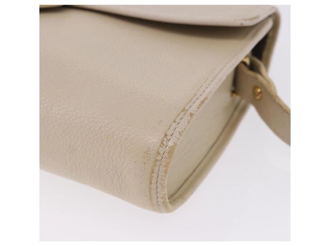 Borsa a tracolla SAINT LAURENT in pelle White Gold Auth BA15275 Bianco D'oro - vista 15