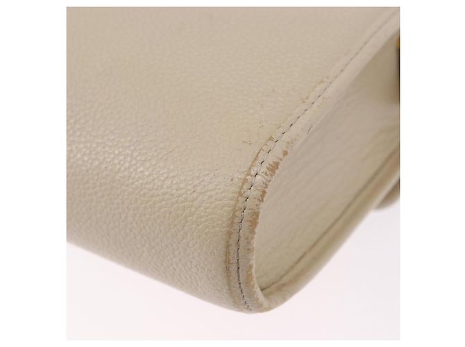 Borsa a tracolla SAINT LAURENT in pelle White Gold Auth BA15275 Bianco D'oro - vista 17