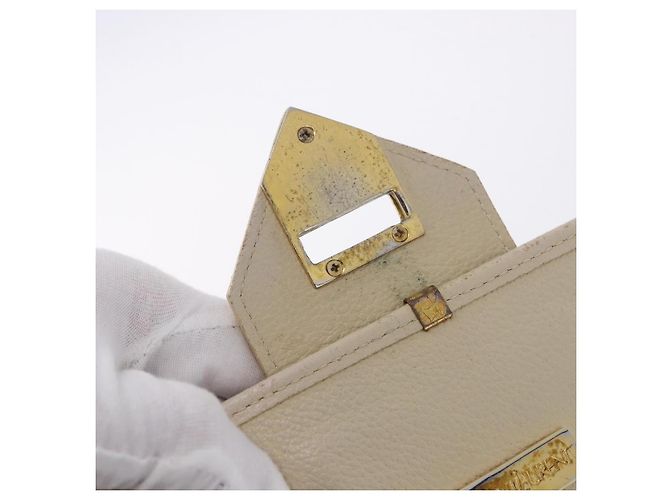 Borsa a tracolla SAINT LAURENT in pelle White Gold Auth BA15275 Bianco D'oro - vista 21