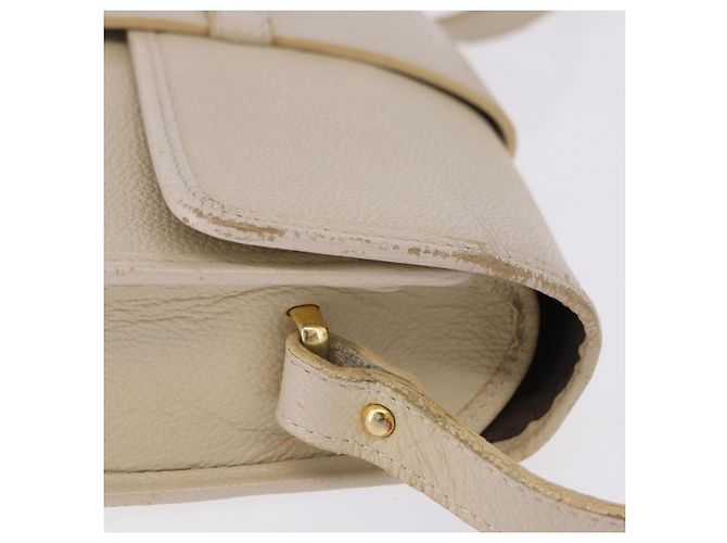 Borsa a tracolla SAINT LAURENT in pelle White Gold Auth BA15275 Bianco D'oro - vista 6