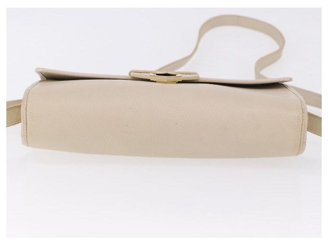 Borsa a tracolla SAINT LAURENT in pelle White Gold Auth BA15275 Bianco D'oro - vista 8