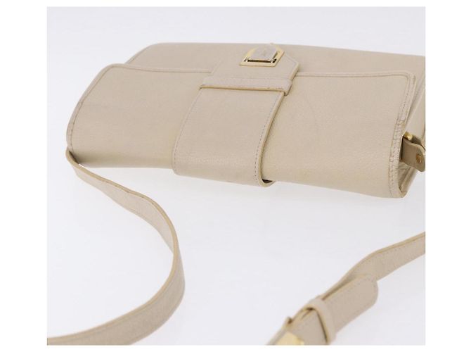 Borsa a tracolla SAINT LAURENT in pelle White Gold Auth BA15275 Bianco D'oro - vista 9