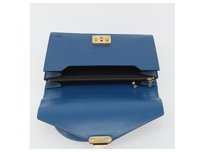 Borsa a mano LOUIS VUITTON Epi Concorde Blue M52135 LV Auth 197029A - vista 19