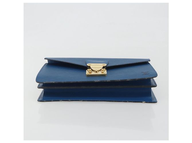Borsa a mano LOUIS VUITTON Epi Concorde Blue M52135 LV Auth 197029A - vista 5