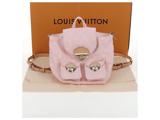 Zaino LOUIS VUITTON Monogram Denim Venice Pink M13031 LV Auth 197345SM Rosa - vista 12