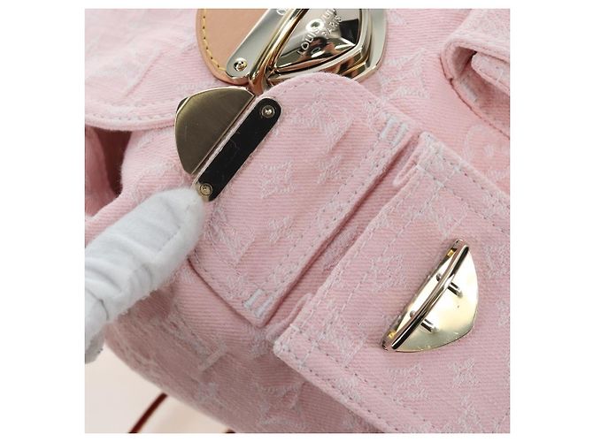 Zaino LOUIS VUITTON Monogram Denim Venice Pink M13031 LV Auth 197345SM Rosa - vista 24