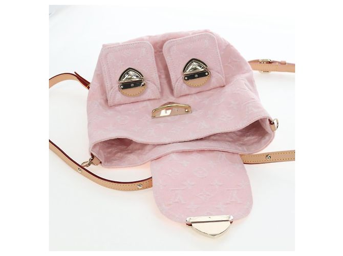 Zaino LOUIS VUITTON Monogram Denim Venice Pink M13031 LV Auth 197345SM Rosa - vista 27