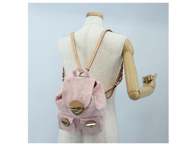 Zaino LOUIS VUITTON Monogram Denim Venice Pink M13031 LV Auth 197345SM Rosa - vista 32