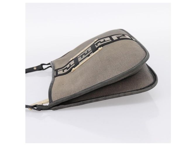 Borsa a tracolla FENDI Zucca Canvas Beige Gold Auth BA15204 D'oro - vista 3