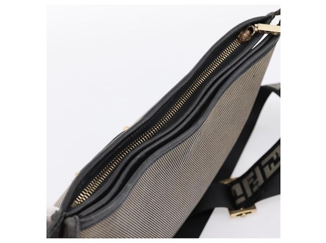 Borsa a tracolla FENDI Zucca Canvas Beige Gold Auth BA15204 D'oro - vista 6