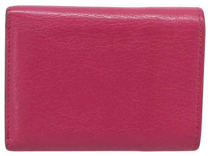 Portafoglio Compatto Miu Miu Pelle Rosa Oro Auth 198809A D'oro - vista 2