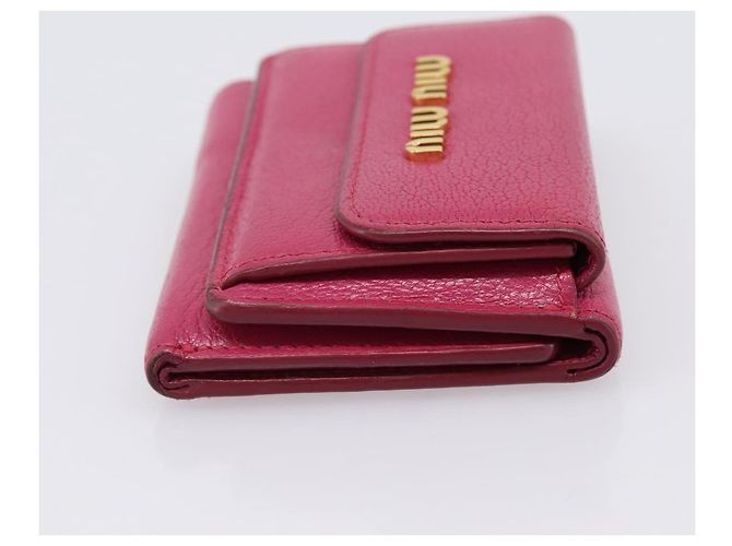 Portafoglio Compatto Miu Miu Pelle Rosa Oro Auth 198809A D'oro - vista 4