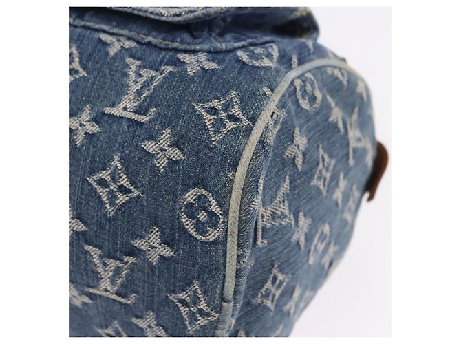 LOUIS VUITTON Monogram Denim Neo Speedy Hand Bag Blue M95019 LV Auth am12396SAM - vista 14