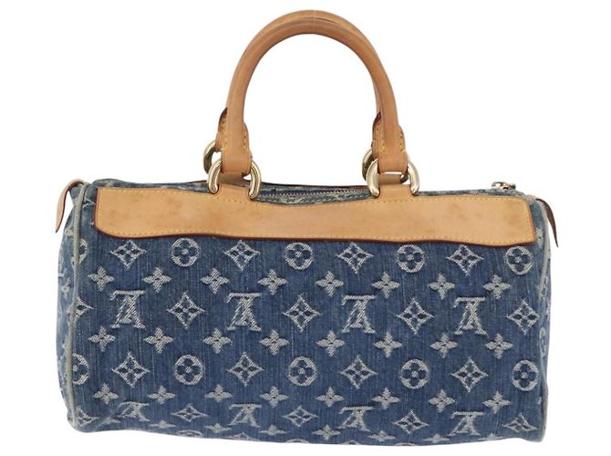 LOUIS VUITTON Monogram Denim Neo Speedy Hand Bag Blue M95019 LV Auth am12396SAM - vista 2