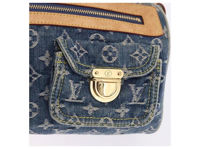 LOUIS VUITTON Monogram Denim Neo Speedy Hand Bag Blue M95019 LV Auth am12396SAM - vista 20