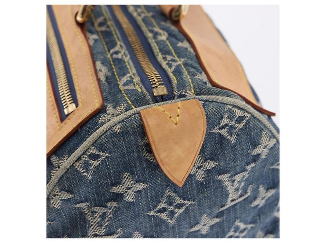 LOUIS VUITTON Monogram Denim Neo Speedy Hand Bag Blue M95019 LV Auth am12396SAM - vista 21