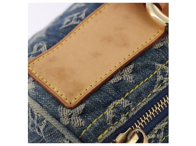 LOUIS VUITTON Monogram Denim Neo Speedy Hand Bag Blue M95019 LV Auth am12396SAM - vista 22