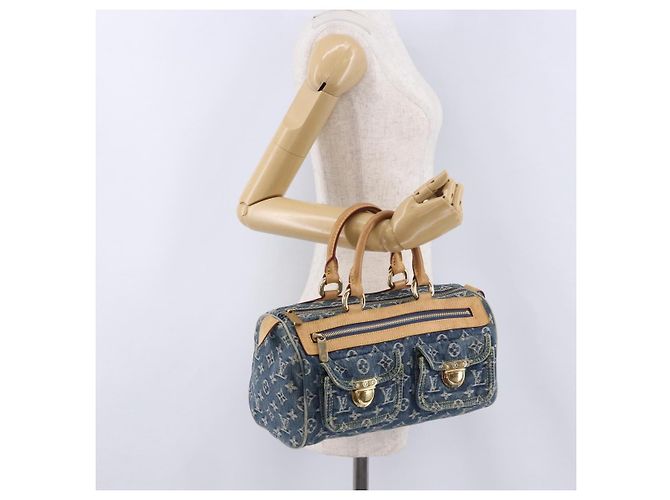 LOUIS VUITTON Monogram Denim Neo Speedy Hand Bag Blue M95019 LV Auth am12396SAM - vista 28