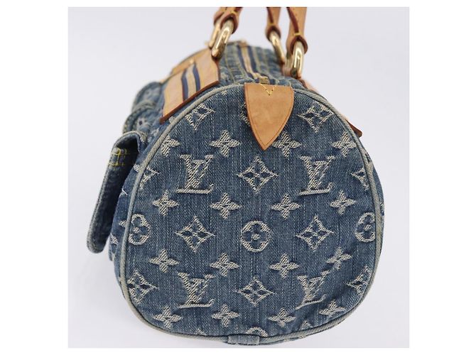 LOUIS VUITTON Monogram Denim Neo Speedy Hand Bag Blue M95019 LV Auth am12396SAM - vista 3