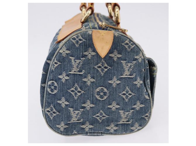 LOUIS VUITTON Monogram Denim Neo Speedy Hand Bag Blue M95019 LV Auth am12396SAM - vista 4