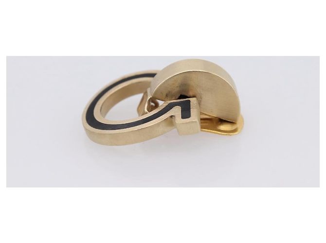 Orecchini Salvatore Ferragamo Gancini Metal Gold Tone Auth am12454V - vista 10