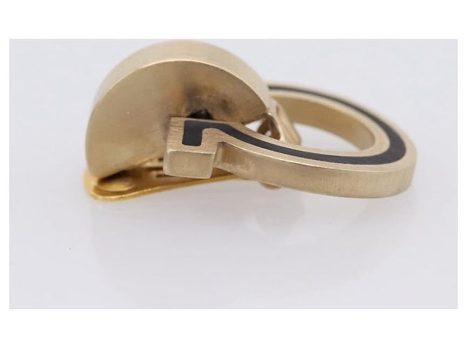 Orecchini Salvatore Ferragamo Gancini Metal Gold Tone Auth am12454V - vista 3