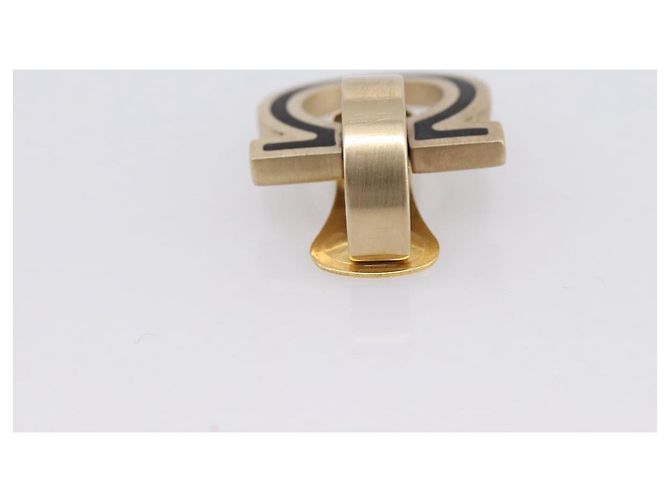 Orecchini Salvatore Ferragamo Gancini Metal Gold Tone Auth am12454V - vista 5