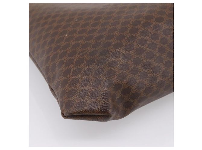 Céline Borsa Tote CELINE Macadam Canvas PVC Pelle Brown Gold Auth mr2820 Marrone D'oro - vista 14