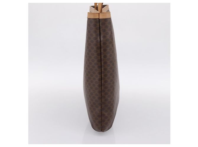 Céline Borsa Tote CELINE Macadam Canvas PVC Pelle Brown Gold Auth mr2820 Marrone D'oro - vista 3