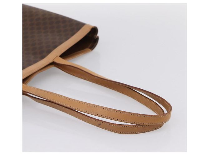 Céline Borsa Tote CELINE Macadam Canvas PVC Pelle Brown Gold Auth mr2820 Marrone D'oro - vista 7