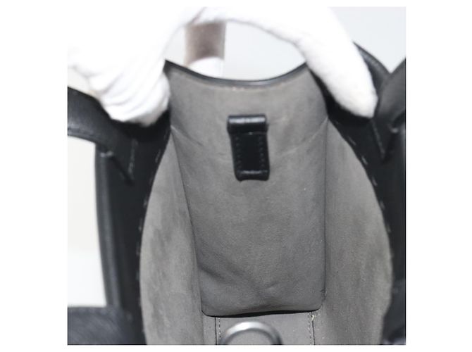 Borsa a mano FENDI Go-To Shopper in pelle nera e argento autentica mr2832 Nero - vista 19