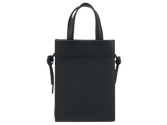 Borsa a mano FENDI Go-To Shopper in pelle nera e argento autentica mr2832 Nero - vista 2