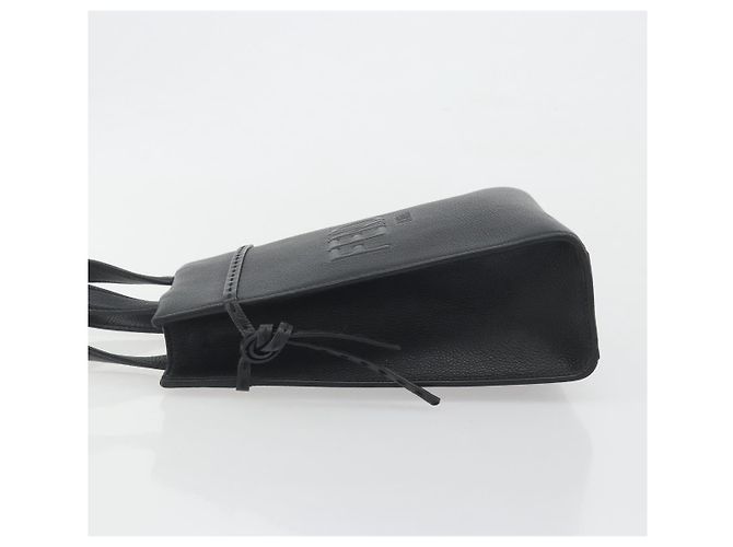 Borsa a mano FENDI Go-To Shopper in pelle nera e argento autentica mr2832 Nero - vista 4